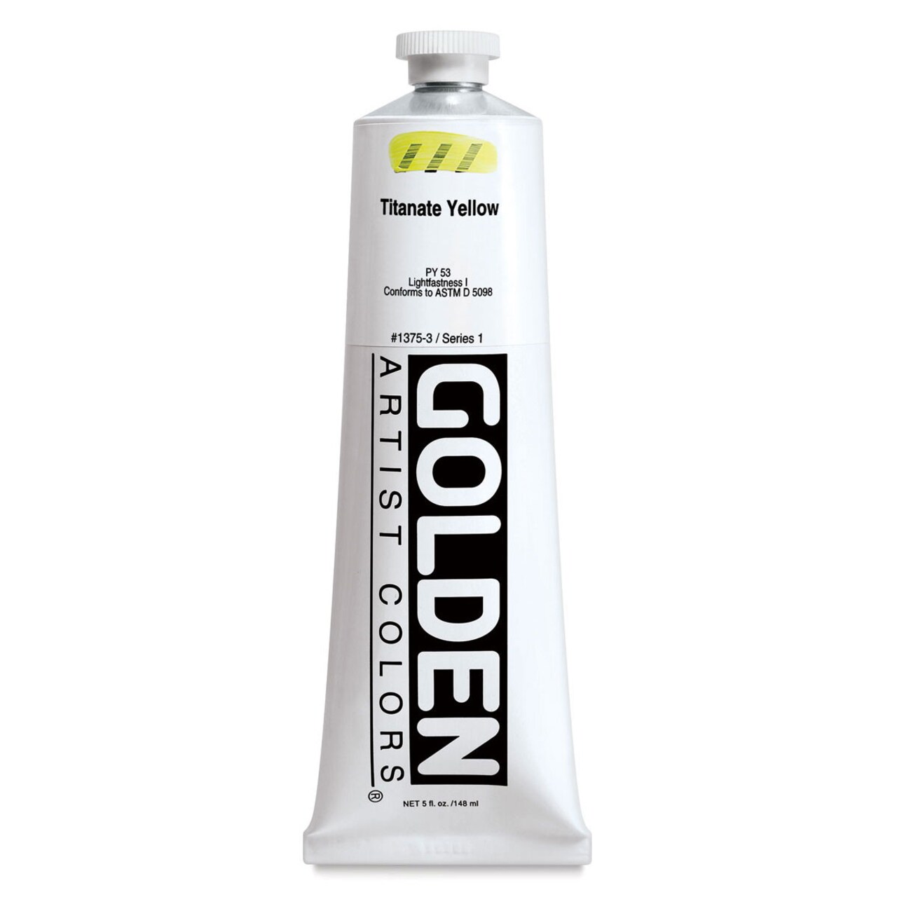 Golden Heavy Body Artist Acrylics - Titanate Yellow, 5 oz tube